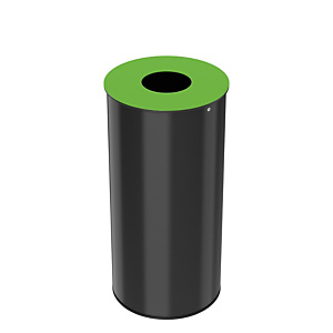 Vuilnisbak voor afvalsortering 50l neotri - kleine opening - mangaangrijs / groen 6018