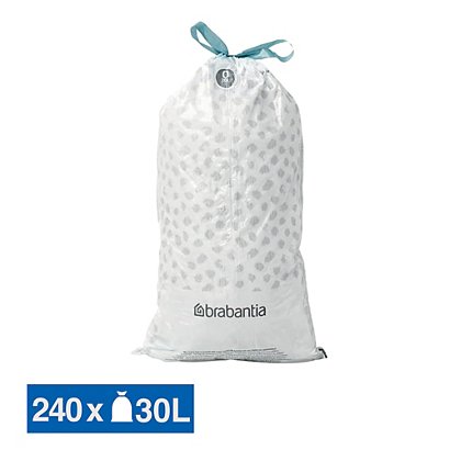 Vuilniszakken normaal afval Brabantia met schuifsluiting wit 30 L, set van 240 - 1