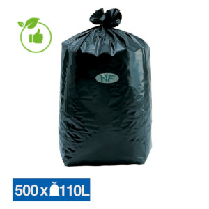 Vuilniszakken normaal afval Flexitene zwart 110 L, set van 500