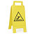 Waarschuwingsbord gladde vloer B 27,5 x H 60 cm geel - 1