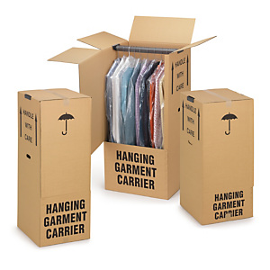 Wardrobe moving boxes are sturdy and versatile