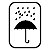 Warnetiketten 74 x 105 mm Regenschirm (schwarz) - 1