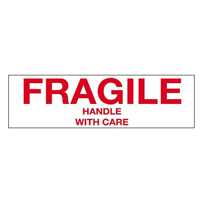 Warnetiketten fragile-handle with care 55 x 165 mm - 1