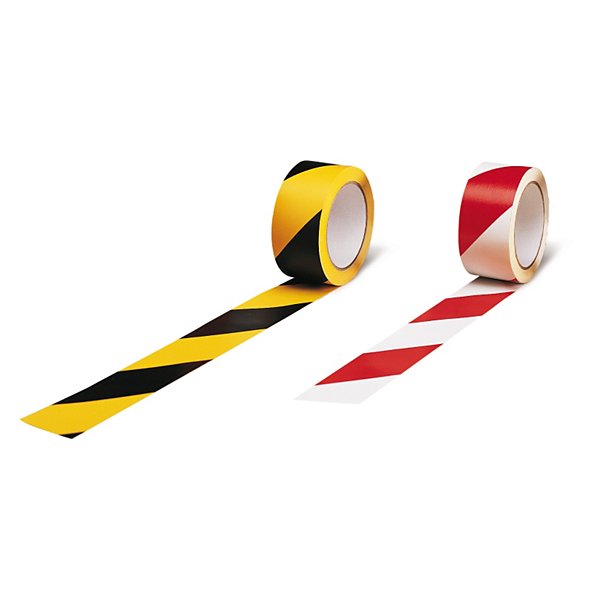 Warning and floor marking tape, yellow, 50mmx33m, pack of 6 - 2