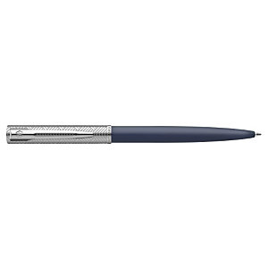 WATERMAN Allure Deluxe Bolígrafo retráctil de punta de bola, punta mediana, cuerpo color azul CT, lacado, tinta azul, caja de regalo