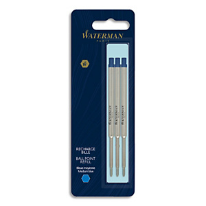 WATERMAN Blister de 3 recharges bille WATERMAN. Pointe moyenne. Encre noire WATERMAN Blister de 3 recharges bille WATERMAN. Pointe moyenne. Encre noire