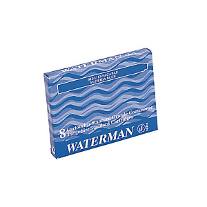 Waterman Cartucho de tinta para estilográfica, tinta azul oscuro Waterman Cartucho de tinta para estilográfica, tinta azul oscuro