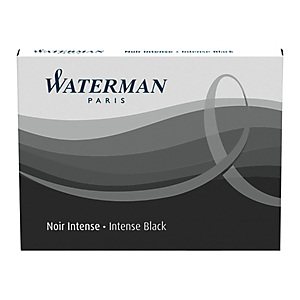 Waterman Fountain Cartucho de tinta para estilográfica, tinta negra Waterman Fountain Cartucho de tinta para estilográfica, tinta negra