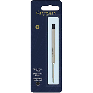 Waterman Recambio para bolígrafo, punta media de 0,7 mm, tinta negra Waterman Recambio para bolígrafo, punta media de 0,7 mm, tinta negra