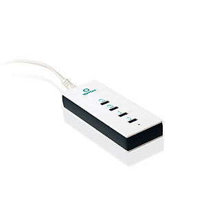 Watt & Co Chargeur USB - 4 ports - Blanc