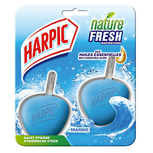 WC blokjes essentiële oliën Harpic Hygiënische Steen marine, set van 2 WC blokjes essentiële oliën Harpic Hygiënische Steen marine, set van 2