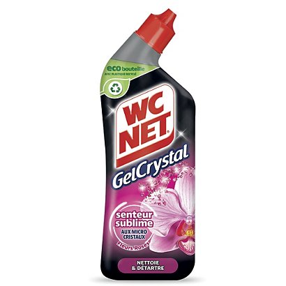 WC NET Nettoyant WC détartrant désodorisant WC Net Gelcrystal fleurs roses 750 ml