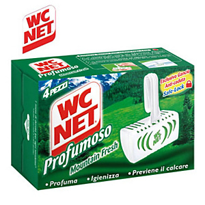 WC NET Profumoso Tavoletta solida per WC, Mountain Fresh (confezione 4 pezzi)