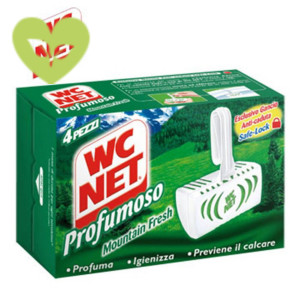 WC NET Profumoso Tavoletta solida per WC, Mountain Fresh (confezione 4 pezzi)