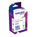 Wecare Cartuccia inkjet rigenerata compatibile con BROTHER LC 980/1100 BK/C/M/Y, Nero, Ciano, Magenta, Giallo, Multipack Wecare Cartuccia inkjet rigenerata compatibile con BROTHER LC 980/1100 BK/C/M/Y, Nero, Ciano, Magenta, Giallo, Multipack