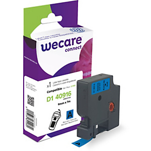 Wecare Ruban compatible D1 Dymo 40916 / S0720710 - 9 mm x 7 m - K80045W4 - Noir sur Bleu Wecare Ruban compatible D1 Dymo 40916 / S0720710 - 9 mm x 7 m - K80045W4 - Noir sur Bleu
