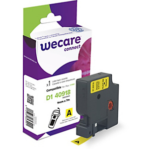 Wecare Ruban compatible D1 Dymo 40918 / S0720730 - 9 mm x 7 m - K80036W4 - Noir sur jaune Wecare Ruban compatible D1 Dymo 40918 / S0720730 - 9 mm x 7 m - K80036W4 - Noir sur jaune