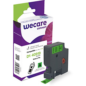 Wecare Ruban compatible D1 Dymo 40919 / S0720740 - 9 mm x 7 m - K80044W4 - Noir sur Vert Wecare Ruban compatible D1 Dymo 40919 / S0720740 - 9 mm x 7 m - K80044W4 - Noir sur Vert
