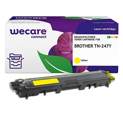 WECARE Toner rigenerato compatibile con BROTHER TN-247Y, Giallo, Pacco singolo