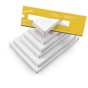 Weisse Kartons für Briefkasten (Achtung: Gilt bereits als Paketpost)
