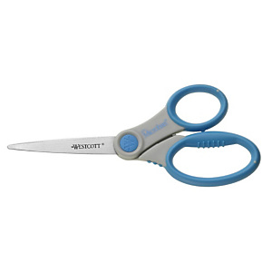 WESTCOTT Ciseaux anti-adhérents en titane, acier inoxydable, 180 mm, gris/jaune WESTCOTT Ciseaux anti-adhérents en titane, acier inoxydable, 180 mm, gris/jaune