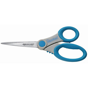 WESTCOTT Ciseaux anti-adhérents en titane, acier inoxydable, 210 mm, gris/jaune WESTCOTT Ciseaux anti-adhérents en titane, acier inoxydable, 210 mm, gris/jaune