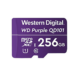 Western Digital WD Purple SC QD101, 256 Go, MicroSDXC, Classe 10, Class 1 (U1), Violet WDD256G1P0C