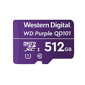 Western Digital WD Purple SC QD101, 512 Go, MicroSDXC, Classe 10, Class 1 (U1), Violet WDD512G1P0C