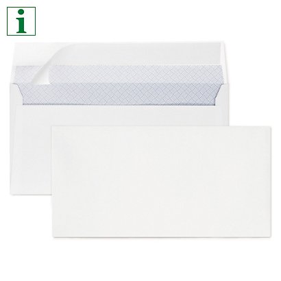 White business envelopes, peel and seal - 1