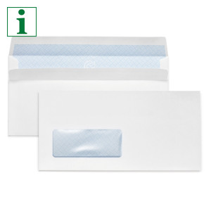 White business envelopes, self-seal