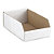 White cardboard storage bins, 305x102x114mm, pack of 50 - 1