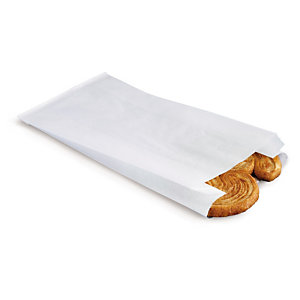 White paper bags with gusset
