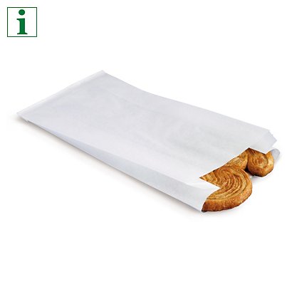 White paper bags with gusset - 1