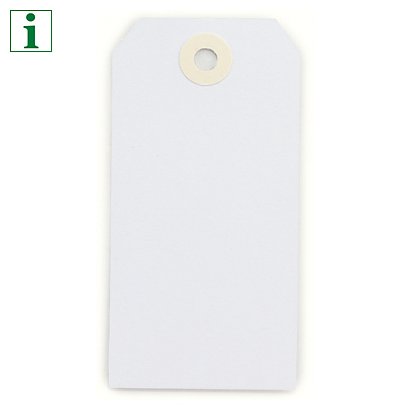 White paper tags, 100x51mm, pack of 1000 - 1