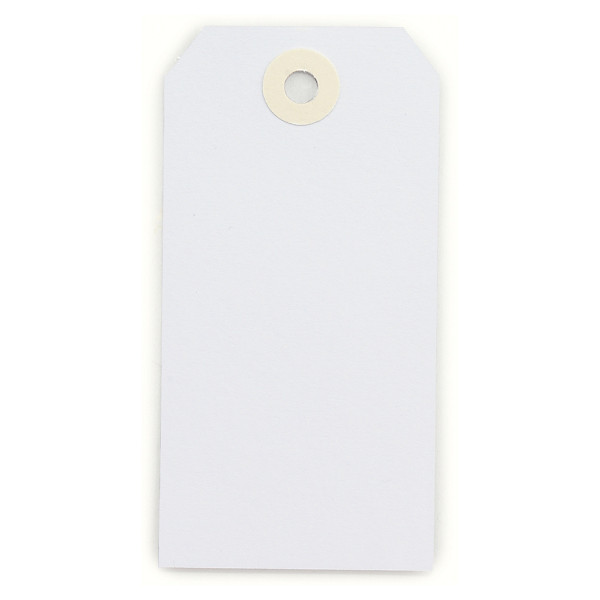 White paper tags, 80x38mm, pack of 1000 - 1