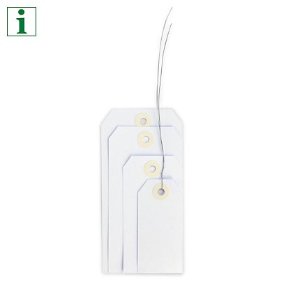 White paper tags with wire ties - 1