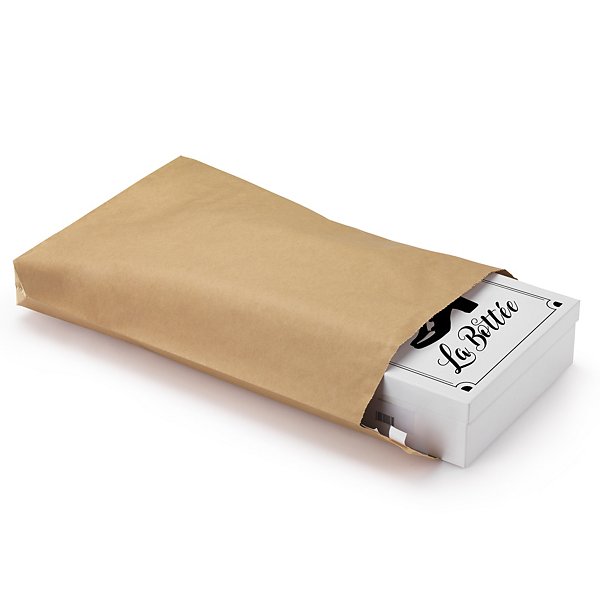 Wiederverschließbare Kraftpapier-Versandbeutel mit Bodenfalte extra stark - 3