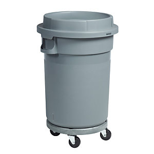 Wielbasis voor afvalbak barella - 80l - grijs