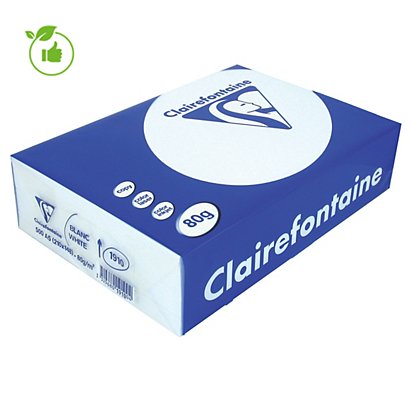 Wit papier Clairalfa Clairefontaine A5 80g, 10 riemen van 500 vellen