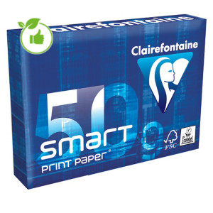 Wit papier Smart Print Clairefontaine A4 50g, 6 riemen van 500 vellen