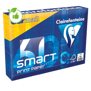 Wit papier Smart Print Clairefontaine A4 60g, 5 riemen van 500 vellen