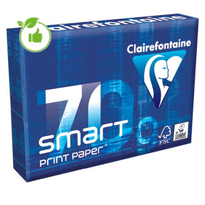 Wit papier Smart Print Clairefontaine A4 70g, 5 riemen van 500 vellen