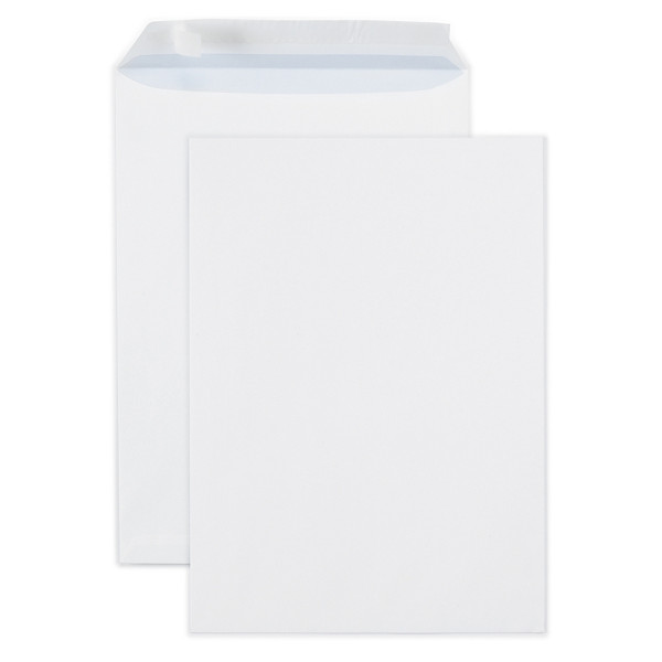 Witte akte-envelop sluiting met beschermstrip 229x324 mm