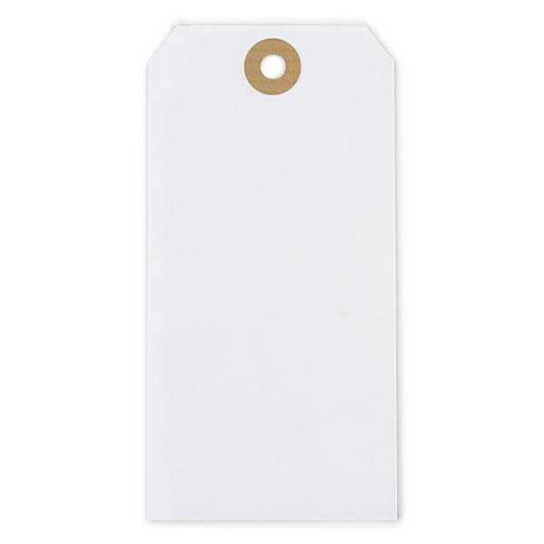 Witte Amerikaanse etiketten zonder metaaldraad 90x44mm - 1