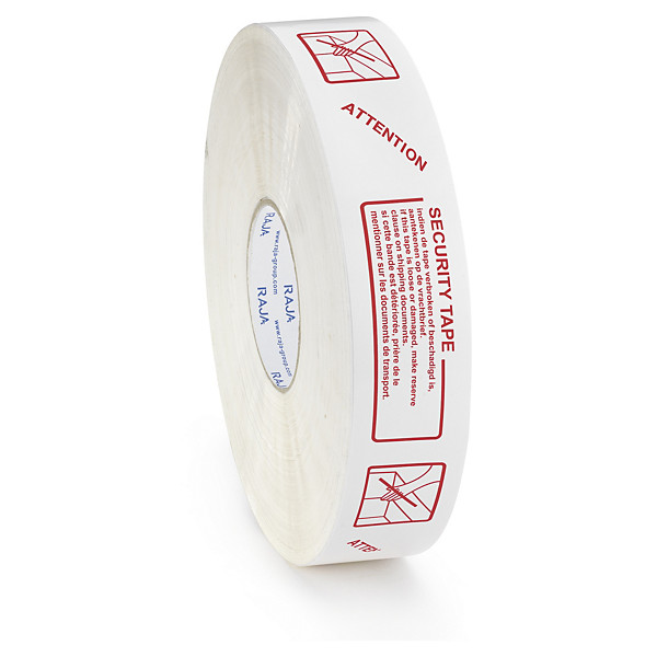 Witte machinetape van polypropyleen "SECURITY TAPE" RAJA 48 mm x 990 m - 1