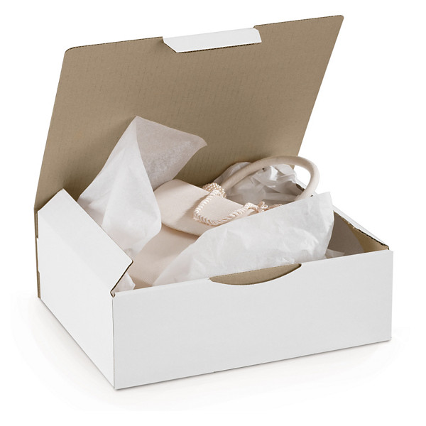 Witte postdoos RAJApost 19,5 x 13,5 x 9 cm - 1