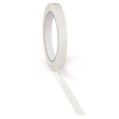 Witte PVC-tape extra smal Raja 35micron 12mm x 66m