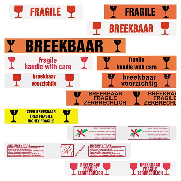 Witte waarschuwingstape van PVC: Security tape RAJA - 2