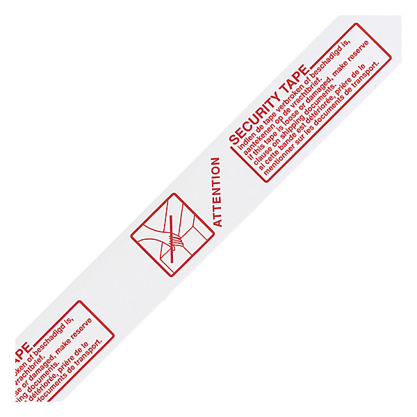 Witte waarschuwingstape van PVC: Security tape RAJA - 1