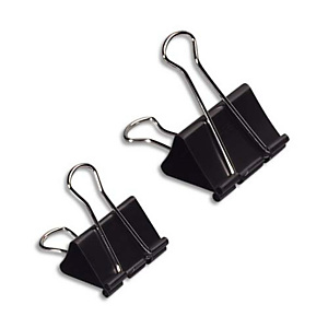 WONDAY Boîte de 12 pinces double clip largeur 25mm capacité 8mm WONDAY Boîte de 12 pinces double clip largeur 25mm capacité 8mm